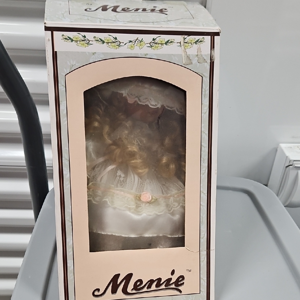 Vintage Collecible Menie Doll with White Dress